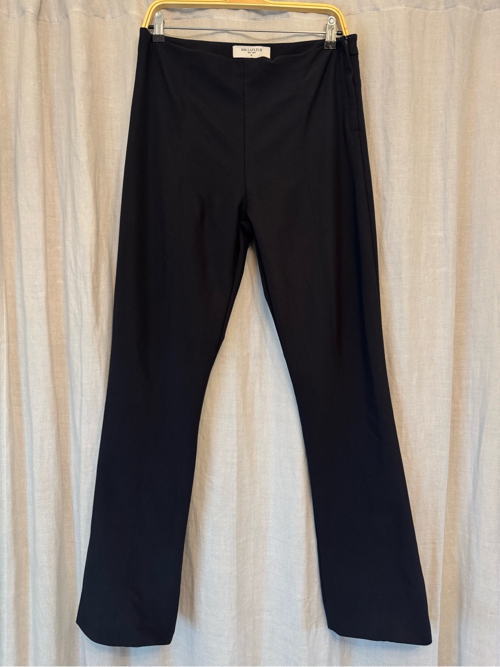 M.M.Lafleur Black Side-Zip Pants Size 12 - Adjustable Length Hem!